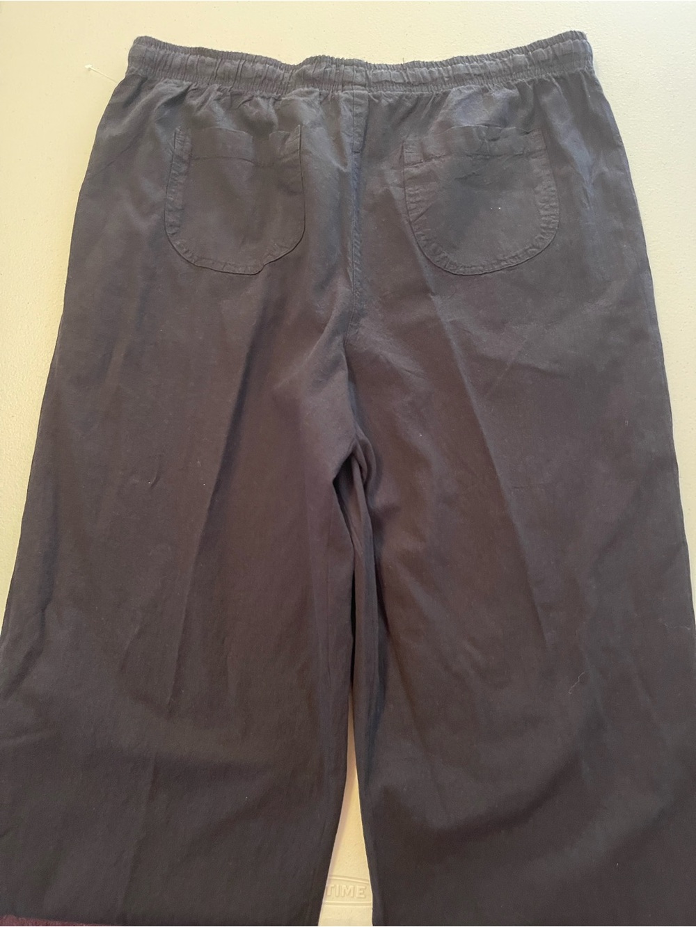 Sears Black Elastic-Waist Relaxed Pants